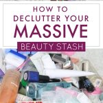 It finally had to end. I admitted I had a beauty product hoarding problem but then felt paralyzed about what to do about it. I'm SO glad I found this easy-to-follow, guilt-free process for how to declutter makeup and the rest of my beauty stash. I'm finally able to open my bathroom cabinets again without worrying stuff will fall on my head! #declutterwithKB #decluttermakeup #makeupdeclutter