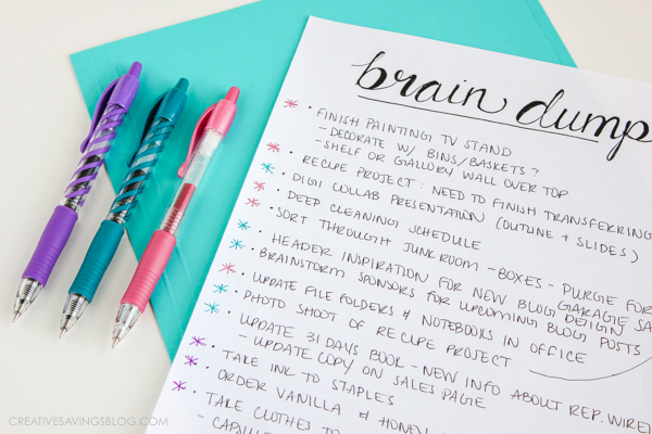 Stop worrying about what needs to get done and make a date with your brain! This post guides you step-by-step through a comprehensive brain dump, and explains the most effective way to organize all that information. Who knew eliminating overwhelm could be so simple?!