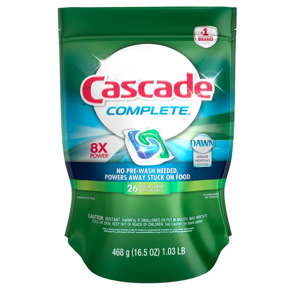 Cascade complete dishwasher pacs