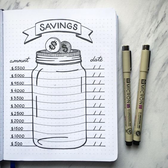 savings jar sketch