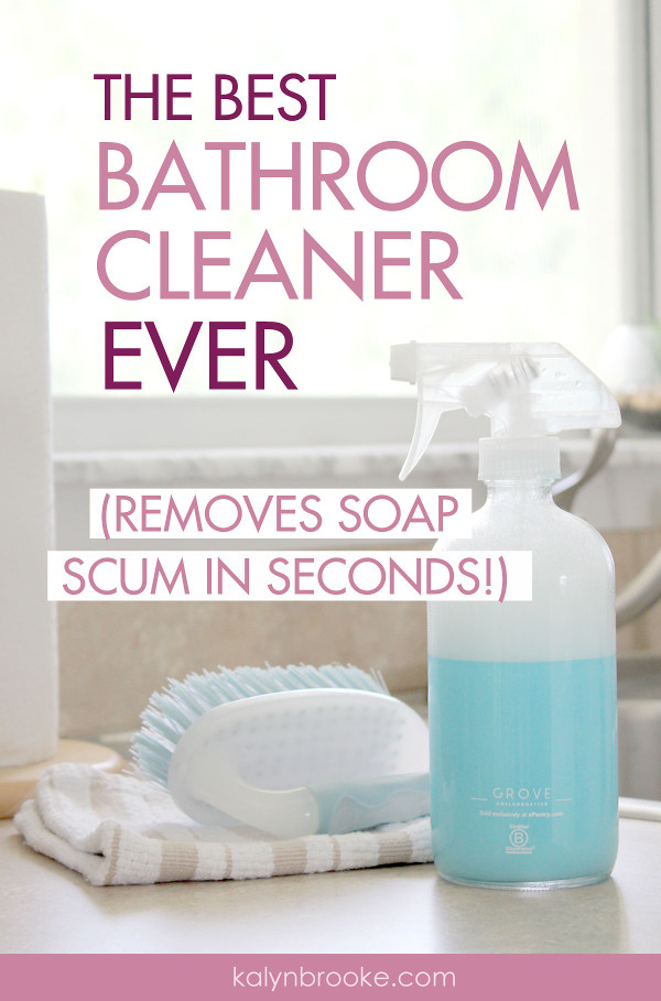 This magical bathroom cleaner powers through soap scum in seconds, and turns one of the germiest areas of your home into a clean and sparkling space! With only two ingredients, and a powerful track record, you'll understand why it's called the best homemade shower cleaner EVER. #bathroomcleaner #diybathroomcleaner #diycleanerrecipe #makeyourowncleaner
