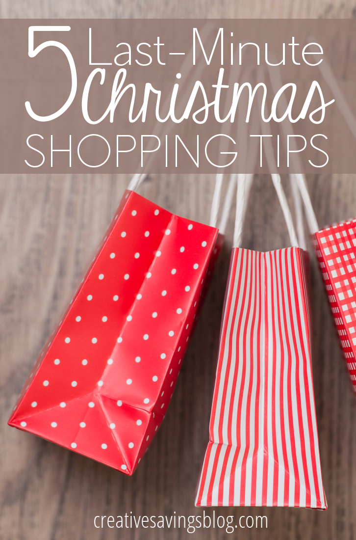 If you`re feeling the Holiday time crunch {and still have a few more gifts left to buy!}, here are 5 last-minute Christmas shopping tips you should adopt right away. 