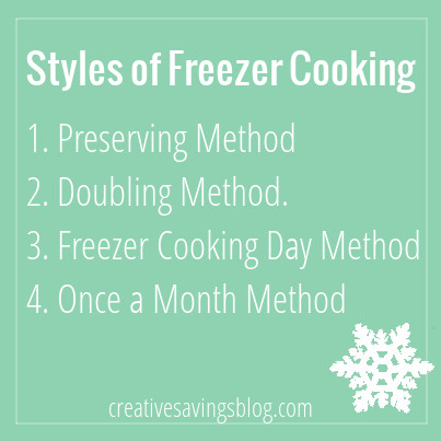 4 Freezer Cooking Methods