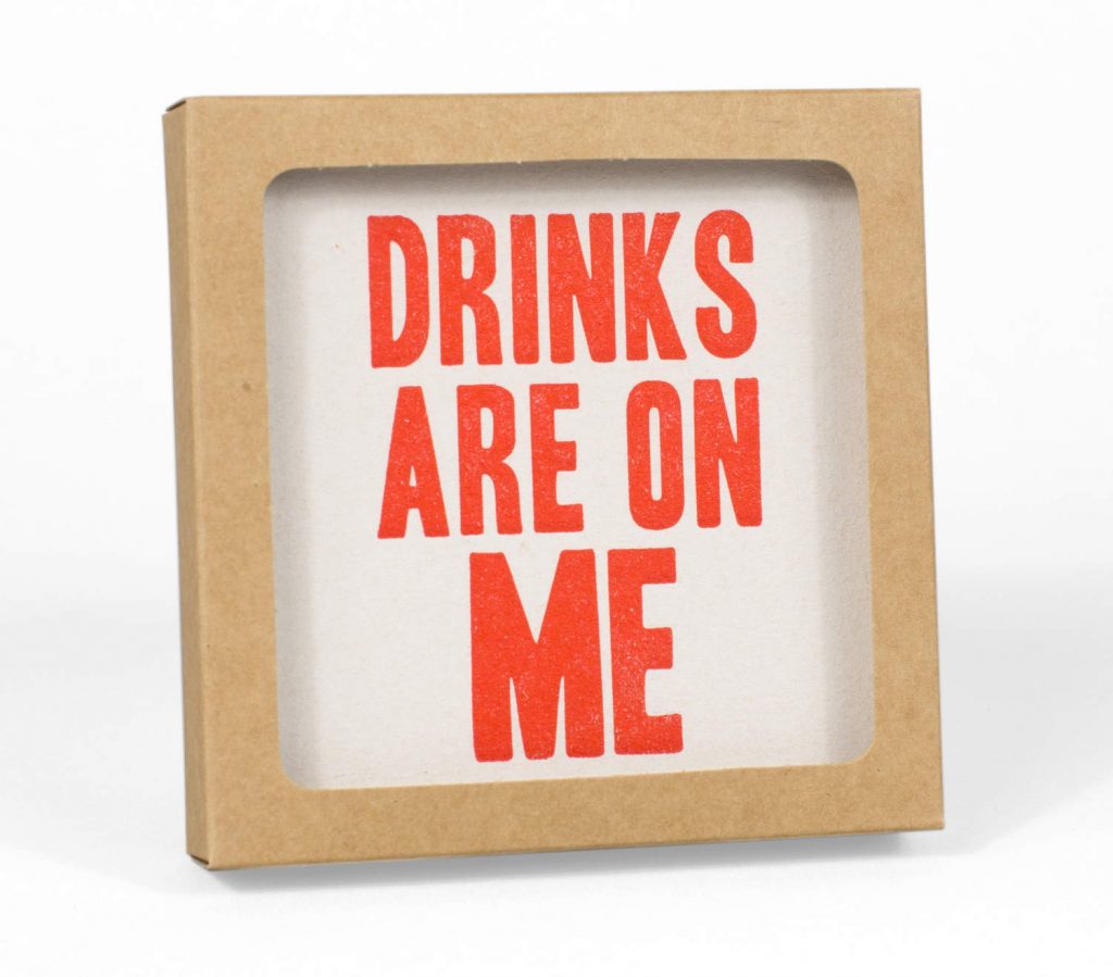 Drinks on Me Coaster Set | Punny Fathers Day Gifts