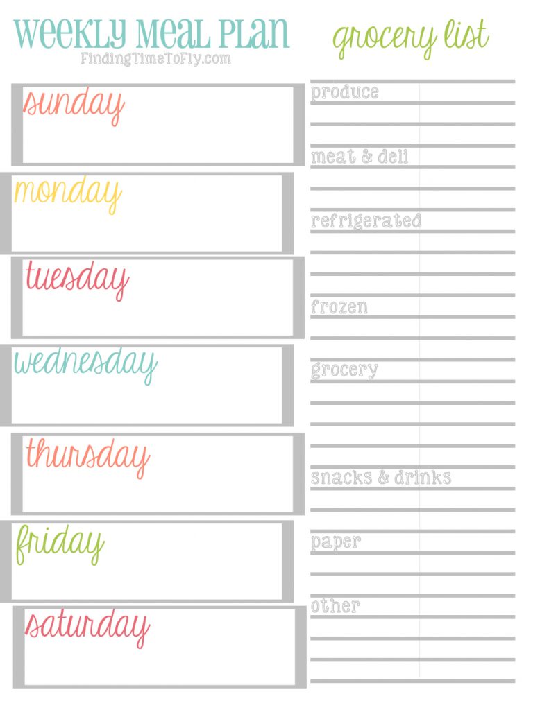 Use your Meal Planning Cheat Sheet to help fill out this meal plan. Saves time AND money in the kitchen, and only takes 15 minutes a week!