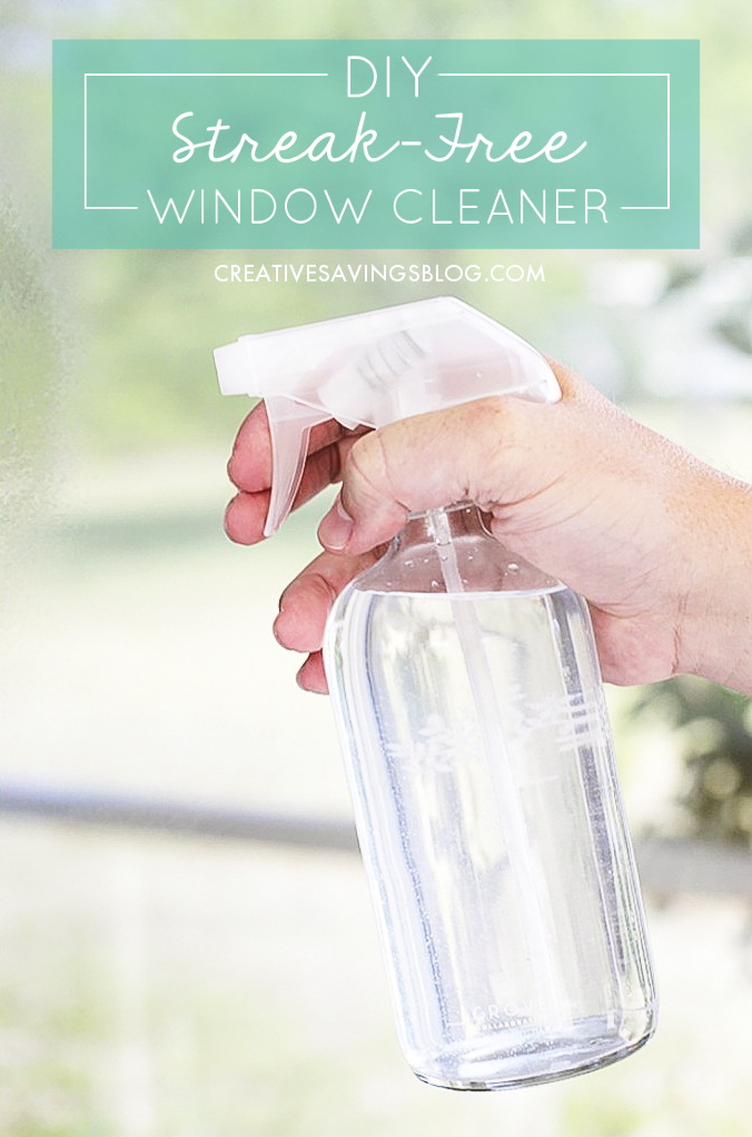 You guys!!! I was SO skeptical of this homemade window cleaner, but it actually works! I've been wanting to make over my cleaning supplies for a long time, and this recipe make it super easy to start. Can you believe it costs less than a quarter to make!? I'm never going back to the store-brand stuff again.
