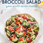 Hate broccoli? Me, too! Yet I'm pleasantly surprised at the mix of flavors in this epic broccoli salad with cheese. Maybe it's the craisins, maybe it's the bacon, but I know I'm bringing to the next family picnic!