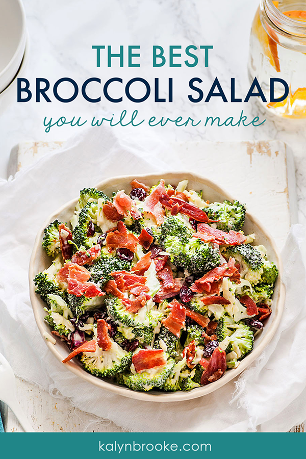Hate broccoli? Me, too! Yet I'm pleasantly surprised at the mix of flavors in this epic broccoli salad with cheese. Maybe it's the craisins, maybe it's the bacon, but I know I'm bringing to the next family picnic! #broccolisalad #amazingrecipes