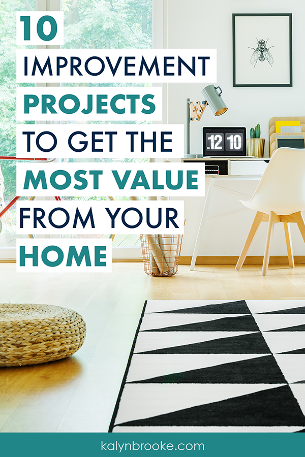 Whether you are selling your home, moving, or just wanting to add a little value, don't make the same mistake I did and pour a bunch of money into projects that didn't raise the value of my house by a penny! Instead, do one of THESE 10 home improvement projects to increase the value of your home. Best part is, most of them are pretty cheap - some of these home improvement ideas don't even cost a thing! #homeimprovement #sellingourhouse #homesellingtips
