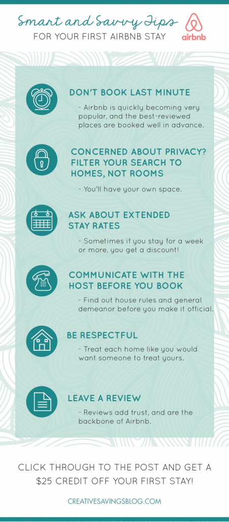 Interested in trying Airbnb? Here's six essential tips to remember for your first stay. Plus, if you click through to the post and book using the link at the bottom, you'll automatically get a $25 credit!