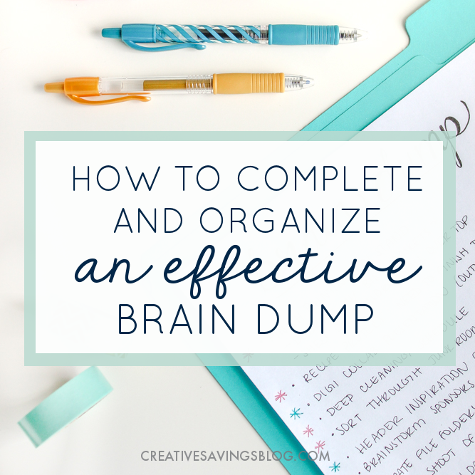 How to Complete and Organize an Effective Brain Dump