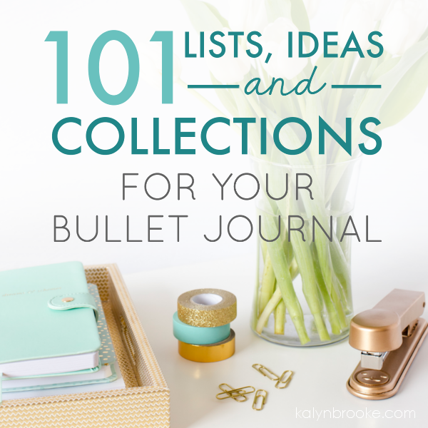 I had been wanting to try bullet journaling for MONTHS, but I just haven't known where to start! Then I read this article with all the different options for bullet journal ideas and realized just how I could make my bullet journal support everything I do. All these bullet journal list ideas are giving me major inspo! #bulletjournaling #bulletjournalideas #bujo #bulletjournalcollectionideas