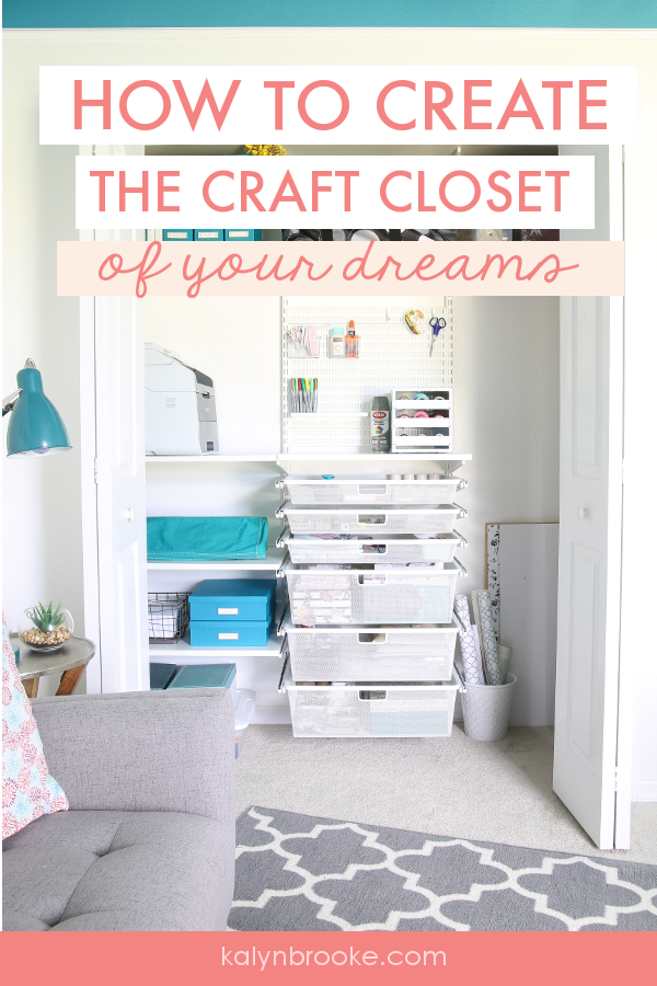 My craft supply collection has had almost no organization ... for years. But I am tired of the mess--and of supplies tumbling down onto my head when I open the door or a drawer! This 5-step process was exactly what I needed--especially #2. #craftclosetorganization #organizingcraftsupplies #craftorganization