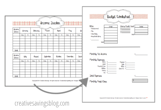 Use your Income Tracker to fill in the monthly profit/loss section of the Budget Worksheet.