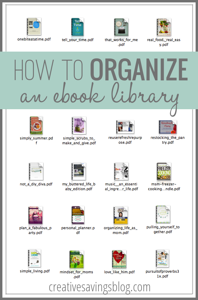 Don't let eBooks clutter up your hard drive. Here's how to organize a digital library that keeps the best resources at your fingertips! #digitallibrary #ebookorganization #organizingebooks #organizingtips