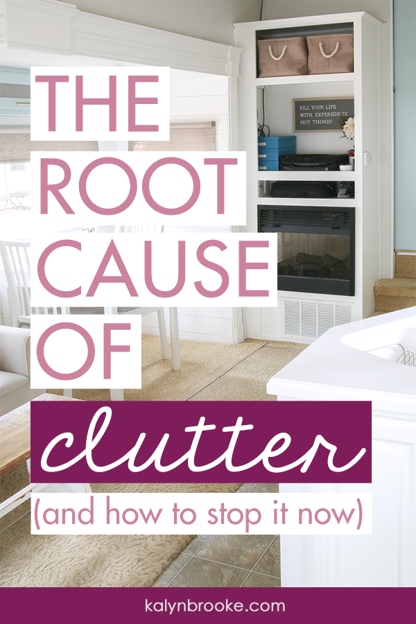 I had no idea the REAL underlying reason why clutter spreads across countertops, spills out of cabinets, and fills junk drawers to the brim, but now that I know, I'm never looking back! Here's to cutting off clutter at its source and never needing to Marie Kondo my entire house ever again! #declutter #clutter #clutteredhome #toomuchstuff