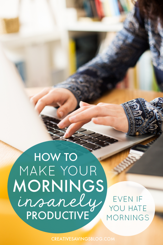 This is exactly what I was looking for! Normally, these posts try to turn me into a morning person, and almost always start with waking up at 5am. That's nice and all but I can't wake up that early!! Can we say zombie until at least 8? Anyway, these tips for getting stuff done in the morning are perfect for anyone, whether you're an early-bird...or night-owl like me.