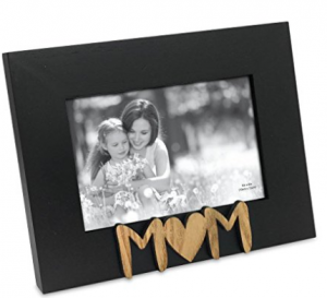 black picture frame with MOM embellishment