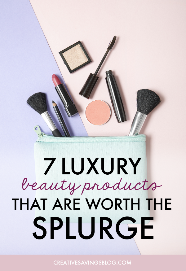 These 7 beauty products are totally worth the splurge. Whether you're searching for the best foundation, the perfect hair, great nail polish, or age fighting miracles, this girl is right on. Spend money on brands that work! #beautyproducts #luxurybeauty #worththesplurge #bestbeautyproducts