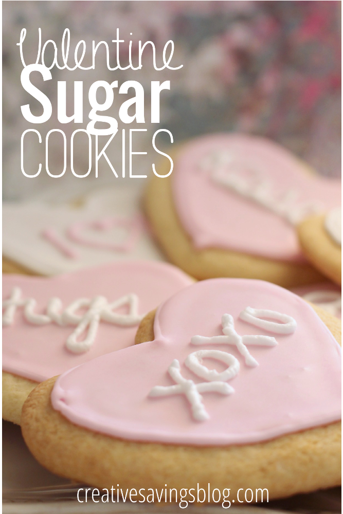Just the Valentine's day treat/craft I've been looking for! These super adorable Valentine Sugar Cookies are so fun to make, and the kids adored them, they've asked to make them when it's not Valentine's Day! #valentinesday #valentinesdaycookies #valentinescookies #sugarcookies #sugarcookierecipe