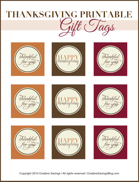 Download these FREE Thanksgiving printables and use them as favor tags for your Holiday treats! 