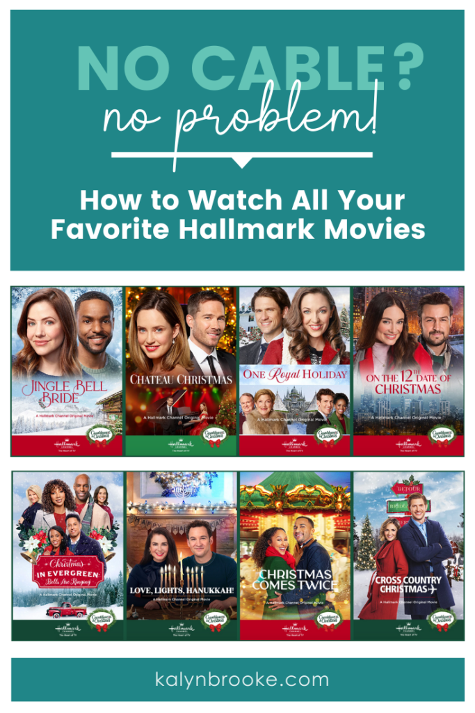 Every time I want to "cut the cord", my mom reminds me that I'll lose the Hallmark channel. I know one channel isn't worth what my cable bill is...but...hello...HALLMARK MOVIES! (Don't forget Christmas movies too!) Then I stumbled upon this post of different ways to stream the Hallmark Channel without cable. Who knew it was this easy!? 